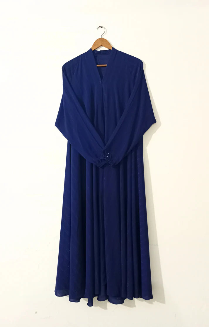 Front Open Zarri Abaya -Blue