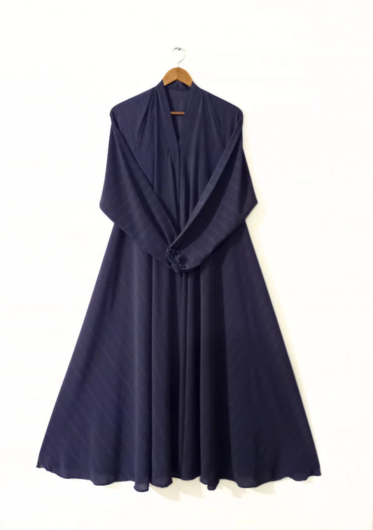 Front Open Zarri Abaya -Blue