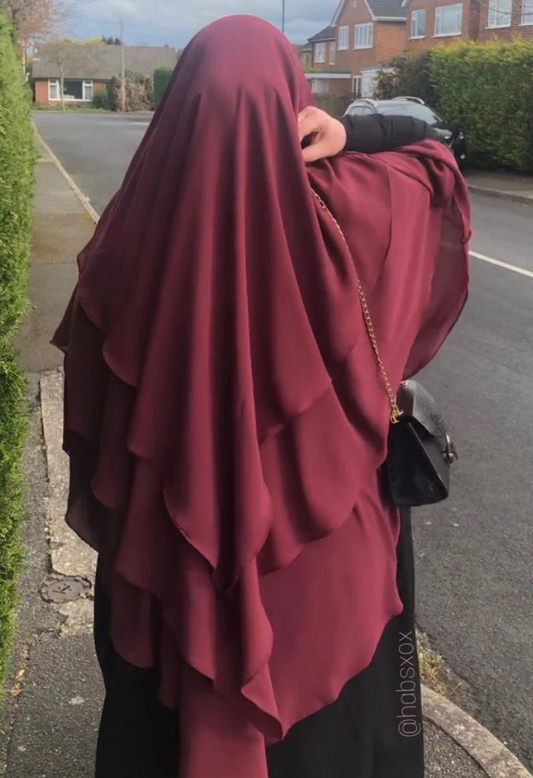 Khimar Mehroon Color