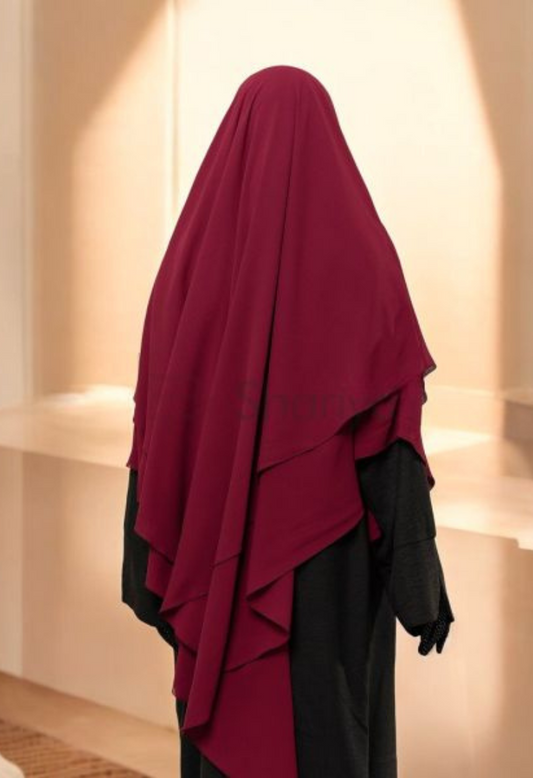 Khimar Mehroon Color
