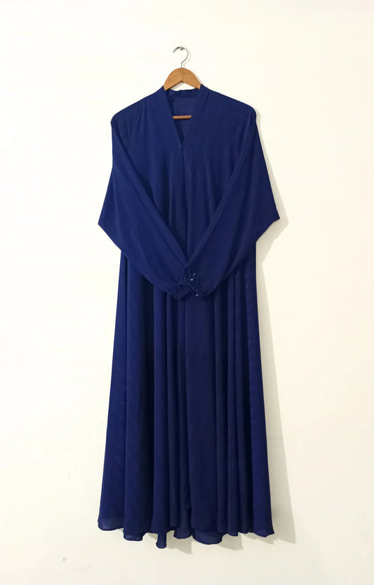Front Open Zarri Abaya -Blue