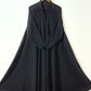 Front Open Zarri Abaya -black