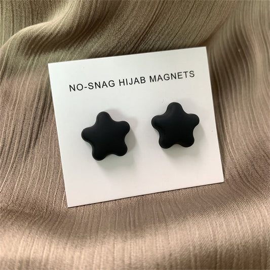 2 pairs Hijab Pins Scarf Star Shape Magnetic Accessories