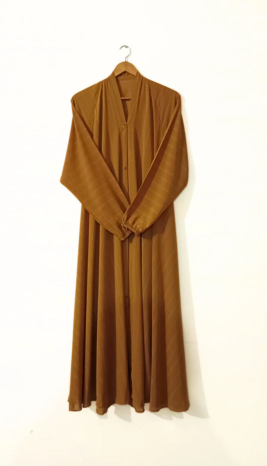Front Open Zarri Abaya - brown