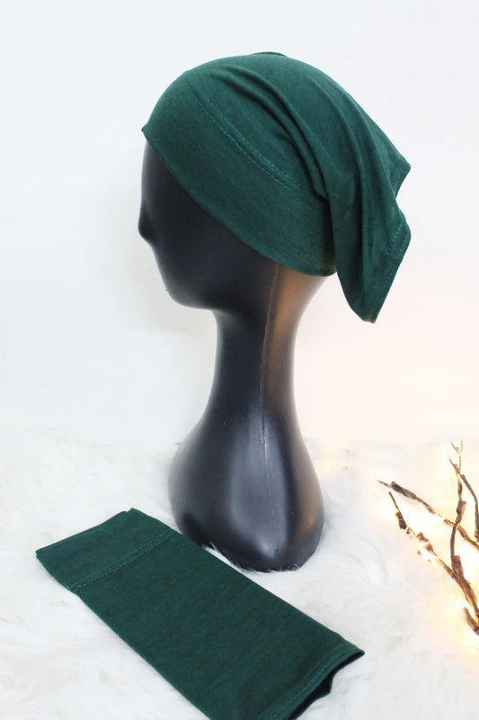 Dark Green Under Hijab Tube Cap